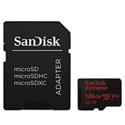 SanDisk 128GB Extreme Micro SDXC A1 CL10 V30 UHS-I U3 100MB/s Mobile spominska kartica + adapter