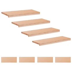 vidaXL Stopnice 8 kos 80 x 30 x 2 cm Naravna Trda bukovina