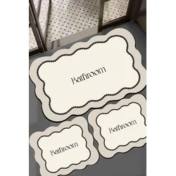 Lessentiel Maison Set prostirki za kupatilo Bounde, 3 dela, Krem