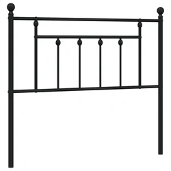 Vidaxl Kovinsko nadomestno vzglavje črno 107 cm