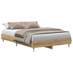 Vidaxl Posteljni okvir brez vzmetnice, hrastov les 120x190 cm