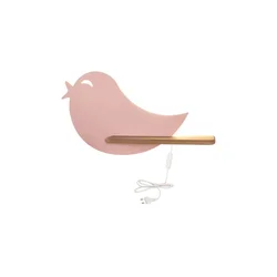 Bird Wall Lamp 5W Led 4000K Iq Kids With Cable, Switch And Plug Pink