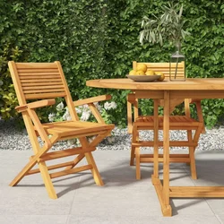 Sklopive vrtne stolice 2 kom 55x62x90 cm od masivne tikovine