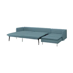 SÖDERHAMN Sofa ležaj 4-sed, s lenjivcem/Fridtuna tamnosiva-plava