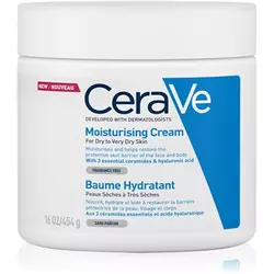 CeraVe Moisturizers vlažilna krema za obraz in telo za suho do zelo suho kožo, 454g