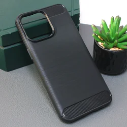 TERACELL Maska za telefon iPhone 15 Pro Max 6.7, Silikonska, Crna