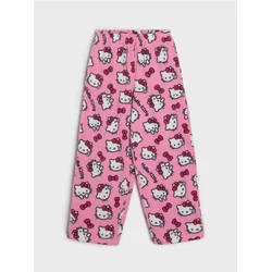 Sinsay - Flis pantalone Hello Kitty - roze