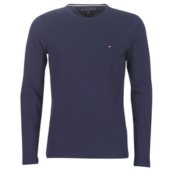 Tommy Hilfiger Majice z dolgimi rokavi STRETCH SLIM FIT LONG SLEEVE TEE Modra