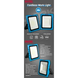 FIXTEC Akumulatorska LED radna lampa FCWL881800, 2000LM