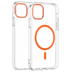 Transparent Color Ring MagSafe maska za iPhone 15 – Narandžasta