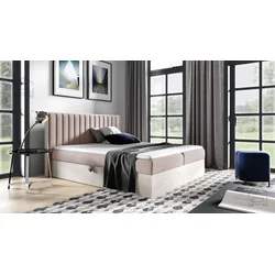 Boxspring postelja Wood 4 - 200x200 cm - nordijski tik