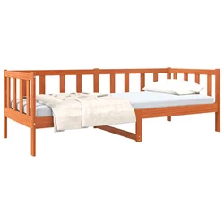 Vidaxl Konstrukcija postelje z vzglavjem Voskast rjav 90 x 190 cm