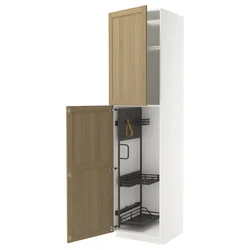 METOD Visoki element-ostava, bela/Forsbacka hrastovina, 60x60x240 cm