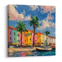 Slika slikovit pristaniški domovi - 50x50