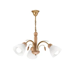 Luster na lancu TULIPAN 3xE27/60W/230V hrast