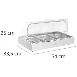 shumee Samopostrežni zajtrk s pokrovom 3x GN 1/3 3x 2,6 l