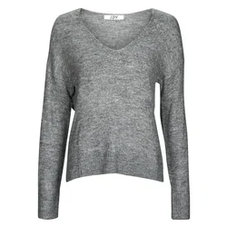 JDY JDYELANORA L/S V-NECK PULLO. KNT Siva