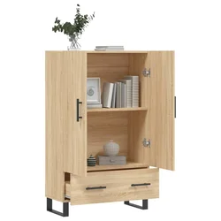 Visoka komoda boja hrasta 69,5 x 31 x 115 cm konstruirano drvo