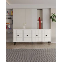 Hanah Home Konzola Yuka 150, 150x75x32 cm, Bela