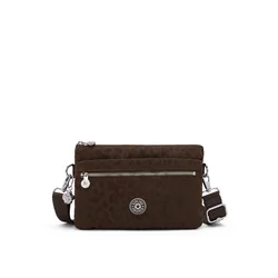 KIPLING Torba za čez ramo Riri Leo temno rjava