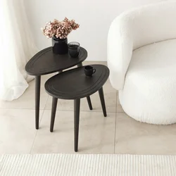 Hanah Home Set klub stolova, 2 komada Sweet Antracit