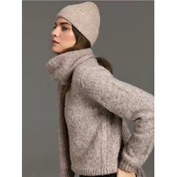 Sinsay - Rebrasta beanie kapa sa dodatkom vune - BEŽ