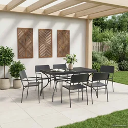Produživi Mrežasti Stol za Jelo Antracit 212 x 90 x 76 cm Čelik