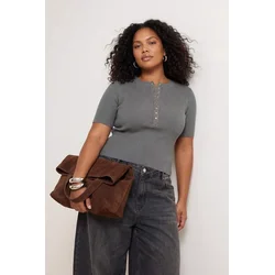 Trendyol Curve Ženska bluza Tbbss26Af00018, Siva