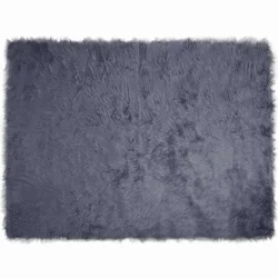 Tepih od umjetne ovčje kože TAFALLA Antracit 160 x 230 cm
