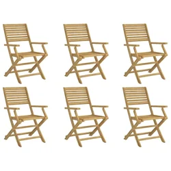 Sklopive vrtne stolice 6 kom 54,5x61,5x86,5 cm od drva bagrema