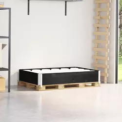 Okvir za palete crni 120 x 60 cm od masivne borovine