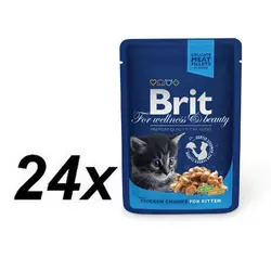 Brit Premium mokra hrana za mačiće, piletina, 100 g, 24 kom