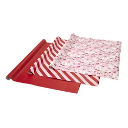VINTERFINT Rolna ukrasnog papira, razne šare roze/bela, 3x0.7 m/2.10 m2