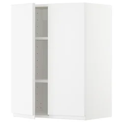 METOD Viseča omarica s policami/2 vrati, bela/Voxtorp mat bela, 60x80 cm