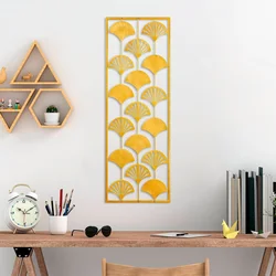 Wallity Zidna dekoracija Fan 2, 32 x 90 cm, Zlatne boje
