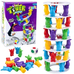 slomart LEAN TOYS Družabna igra Pingvini na stolpu