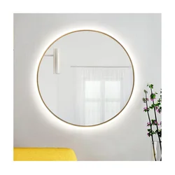 Baltica Design - LED ogledalo sa pozadinskim osvetljenjem BRIGHT 15W/230V 4500K prečnik 70 cm IP65 zlatno