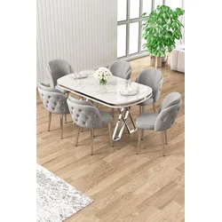 Hanah Home Trpezarijski set, 7 komada, Sivi