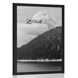 Plakat zimska pokrajina v črnobeli varianti - 30x45 no frame