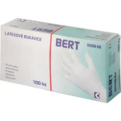 Lateks rokavice Bert - v škatli (100 kosov), velikost 9