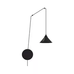 Luster na sajli ABRAMO 1xE27/15W/230V crna
