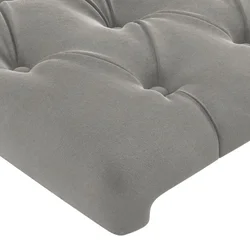LED uzglavlje svjetlosivo 103 x 16 x 118/128 cm baršunasto