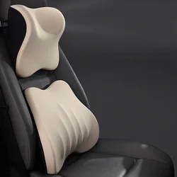 Icaroom Set jastuka za vrat i leđa za auto sedište, 30 x 31 x 15 cm, Bež