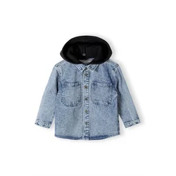 MINOTI Srajca moder denim / črna