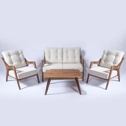 Hanah Home Baštenski set sto, 2 stolice i dvosed MYC01, Beli