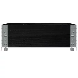 Okvir za palete crni 80 x 60 cm od masivne borovine