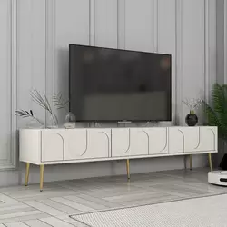 Hanah home TV Komoda Lyon 43 Krem-Zlatna