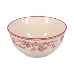 Bordo rdeča/slonokoščena porcelanasta skledica Cyril – S|P Collection