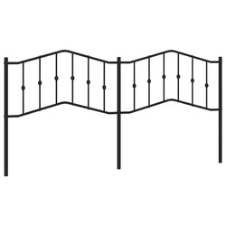 Vidaxl Kovinsko nadomestno vzglavje črno 200 cm