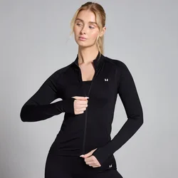 MP Womens Shape Seamless Zip Through Jacket - Black - M